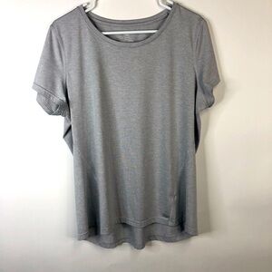Tek Gear DryTek Gray exercise top short sleeve tee XL